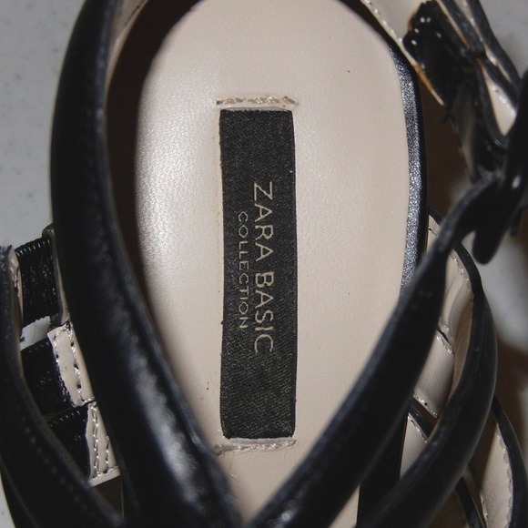 Zara Heels Basic Collection 6 Black Strappy High Heels Sandals Shoes Beautiful!! - Picture 6 of 8